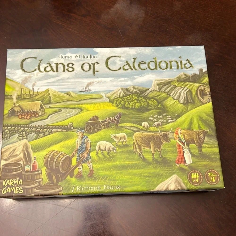 Clans of Caledonia Game *missing 2 pieces* 2017 No Longer in Production Rare